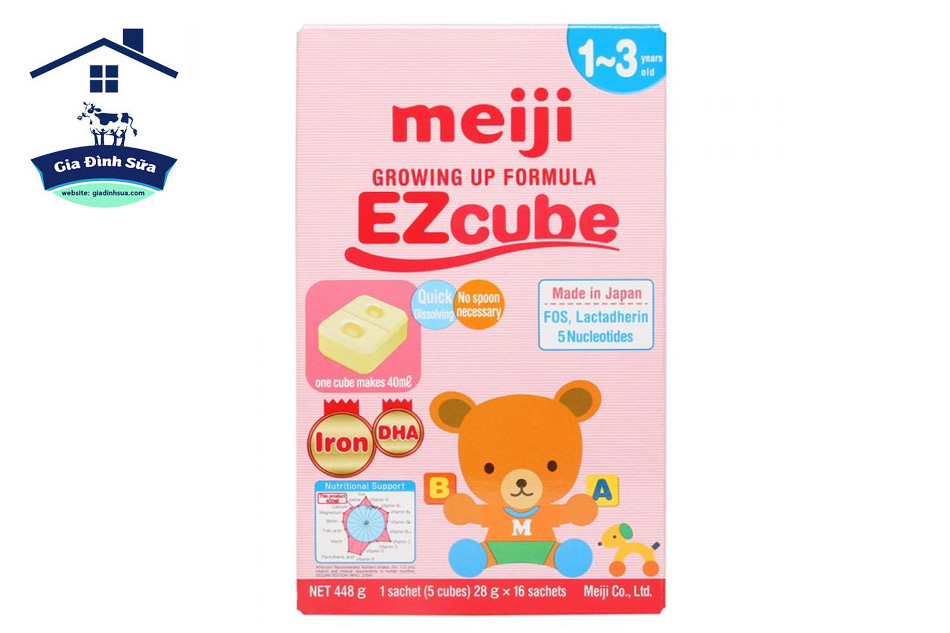 Sữa Meiji Growing Up Formula EZcube 448g (1 - 3 tuổi)