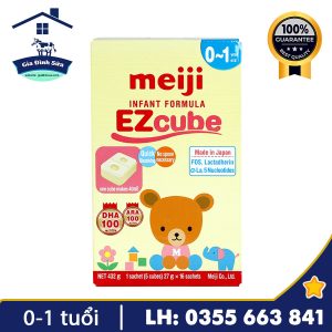 Sữa Meiji Infant Formula EZcube 432g dành cho trẻ 0-1 tuổi